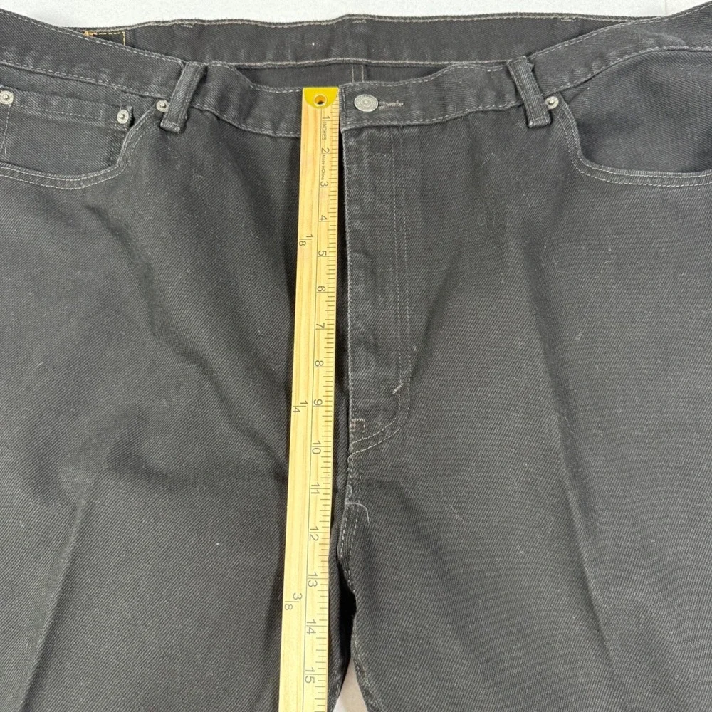 Levis 505 Regular Fit Black Denim Jeans Mens W46 L30 Straight Leg 04505-0260